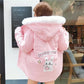 Bunny Cake Fur Trim Winter coat★