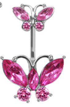 Suit Belly Ring Dragonfly Butterfly