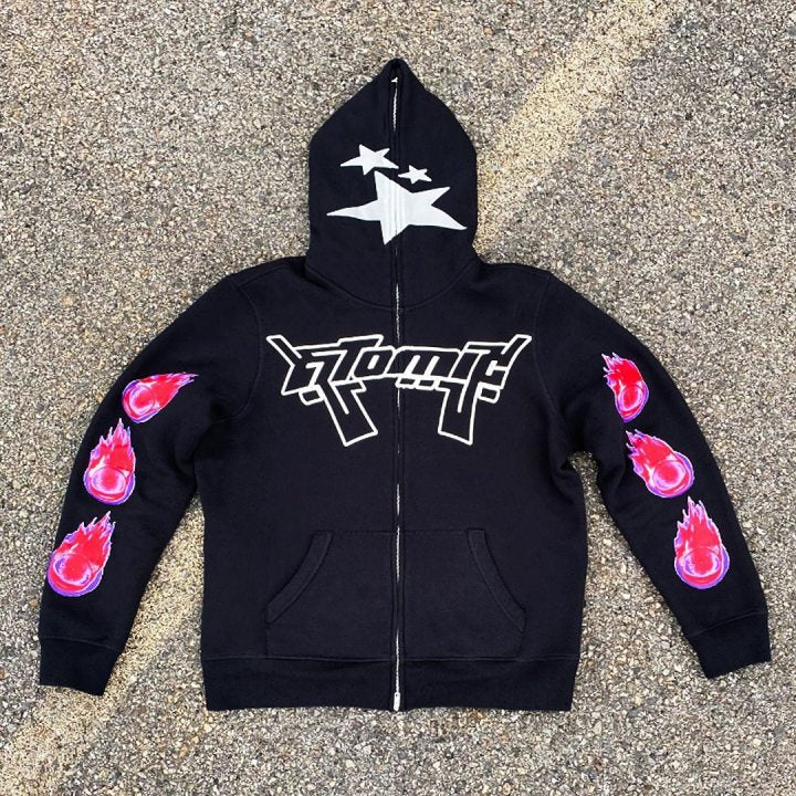 Graphic zip ups★