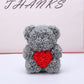 Valentine's Day Gift Rose Bear Eternal Flower Rose Teddy Bear PE Foam Bear 25cm Valentines Day